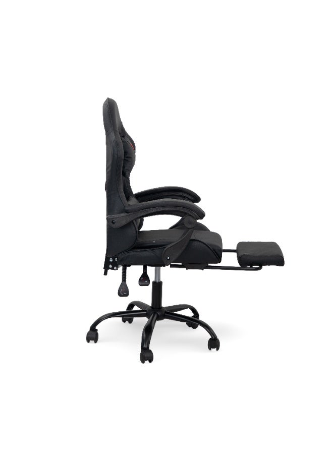 Multi Home Furniture Black Gaming Chair - Ergonomic Chair & Recliner Chair with Footrest, Racing Style Office Chair with Lumbar Support & Head Pillow, 360° Swivel Computer Chair - Image 4
